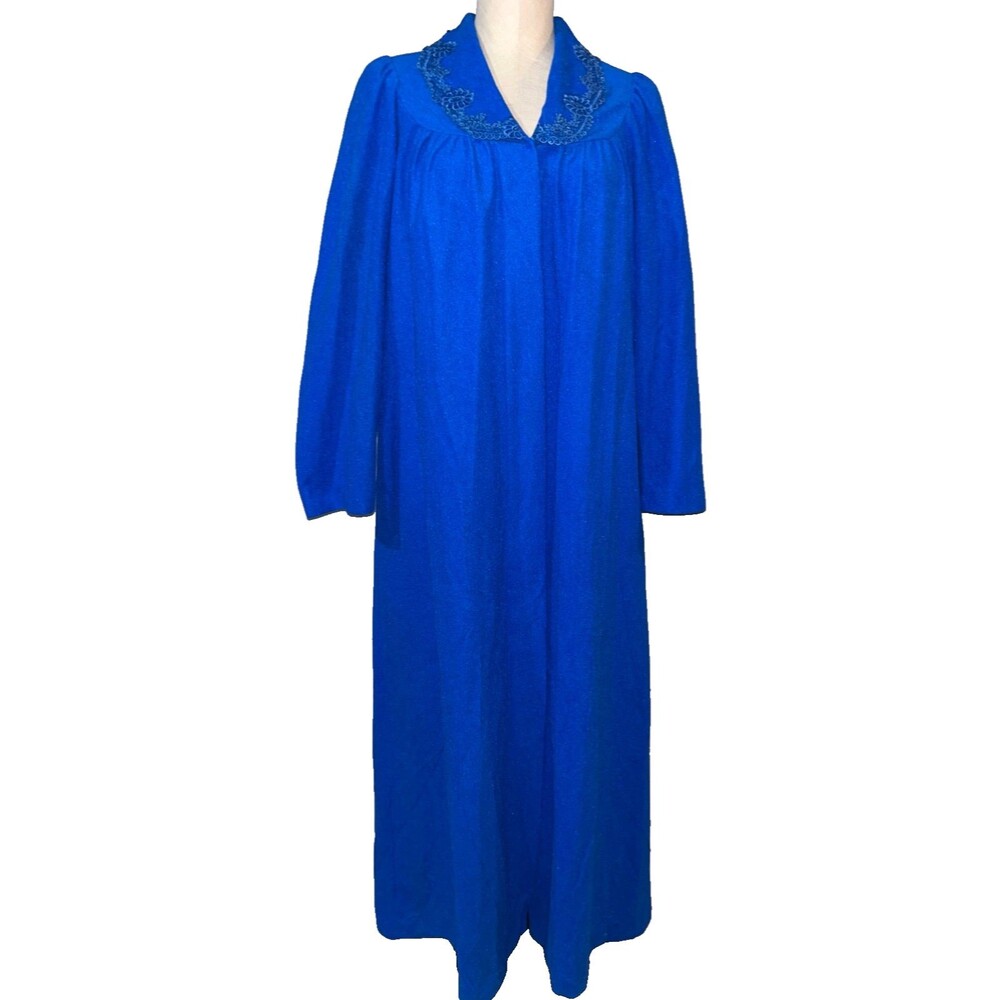 Shadowline Vintage NWT 1985 Womens Long Velour Robe/Nightgown/House Dress size S